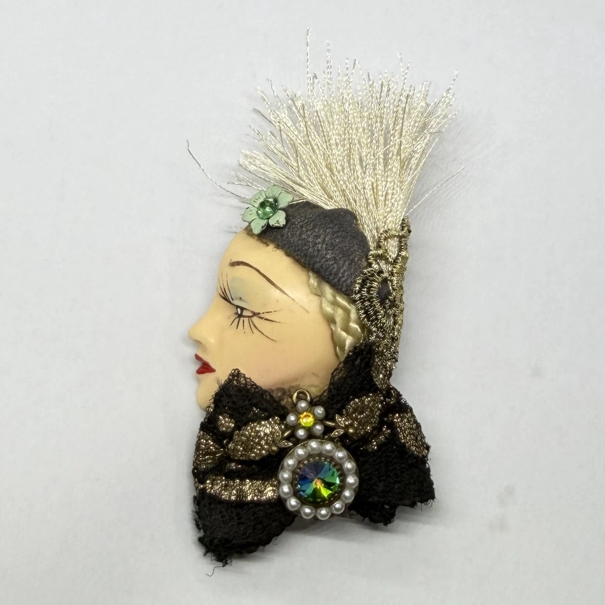 Michal Negrin Swarovski Crystal Head Wrap/Cap Michal Negrin Necklace She Shy Heart Retro Chandelier  main image 3