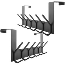 Over The Door Hook Door Hanger:Over The Door Towel Rack with 6 Coat Hooks for...