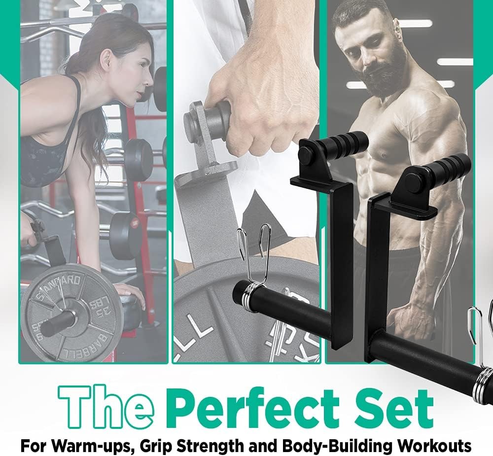 LoGest Farmer Walk Handles - Set of 2 Farmers Carry Handles with Clip Collars...