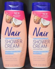 Nair Sensitive Shower Cream Hair Remover w/ Coconut Oil, 12 oz - New!