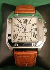 Jaragar Square Silver Automatic Skeleton Watch Model A107