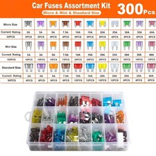 300pcs Automotive Fuse Assortment Kit Set Car Truck Motorcycle Fuses US Stock