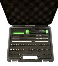 New Snap-on 44pc Green Ratcheting Soft Grip Screwdriver Master Set Sgdmrc44fg