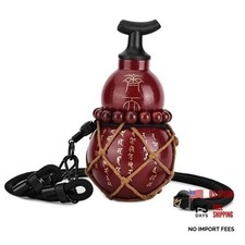 18 oz Insulated Gourd Bottle, Unique Gourd-Shaped Vacuum Insulated Cracked Red