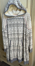Simply Vera Wang Hoodie NightGown-Women's Size XL Gray Soft Material New