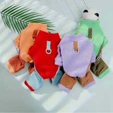 Fleece Dog Coat Warm Jacket Soft Pet Pajamas Turtleneck Sweatshirt Puppy Cat Win