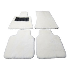 Genuine White Sheepskin Floor Mats for Rolls Royce Spectre Phantom Ghost Wraith