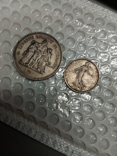 Lot 1 Hercule 50 francs argent 1976 ET une semeuse 5 francs de 1960