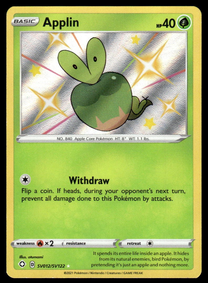 Pokemon TCG Shining Fates #SV012/SV122 Applin NM