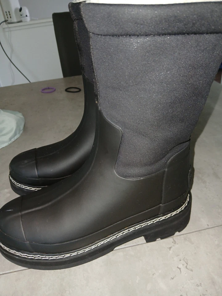 Botas de lluvia aisladas de punto refinado Hunter talla 5 UK3 unisex Foto 3 de 4