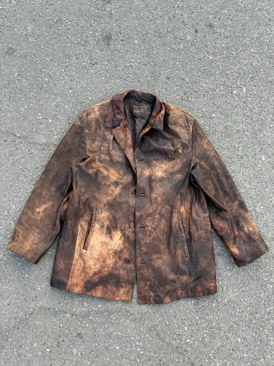 Giacca pony vintage Avant Garde Vespucci pelle cioccolato