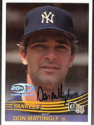 Don Mattingly 2001 Donruss Rookie Reprints Autographs #RR5 Auto #/84 EXCH