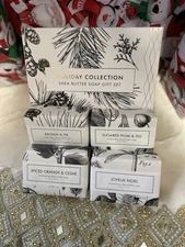 Formulary 55 Holiday Collection Shea Butter Soap Gift Set, 4 (6 Oz) Bath Bars