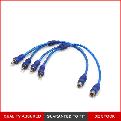 2X 11,4 Zoll Lange Weibliche zu 2 Männlichen RCA Splitter Adapter Audio Y Kabel