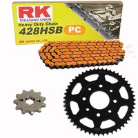 Kettensatz Honda CB 125 J 75-79 Kette RK PC 428 SB 100 Offen Orange 15/37