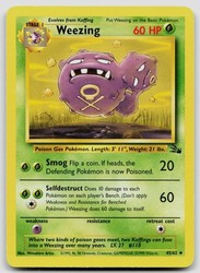 Weezing 45/62 Fossil Uncommon Pokemon Card