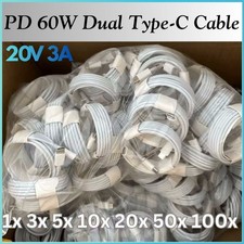 PD 60W USB-C to USB-C Cable Fast Charging Cord For iPhone 15 16 17/Samsung Lot