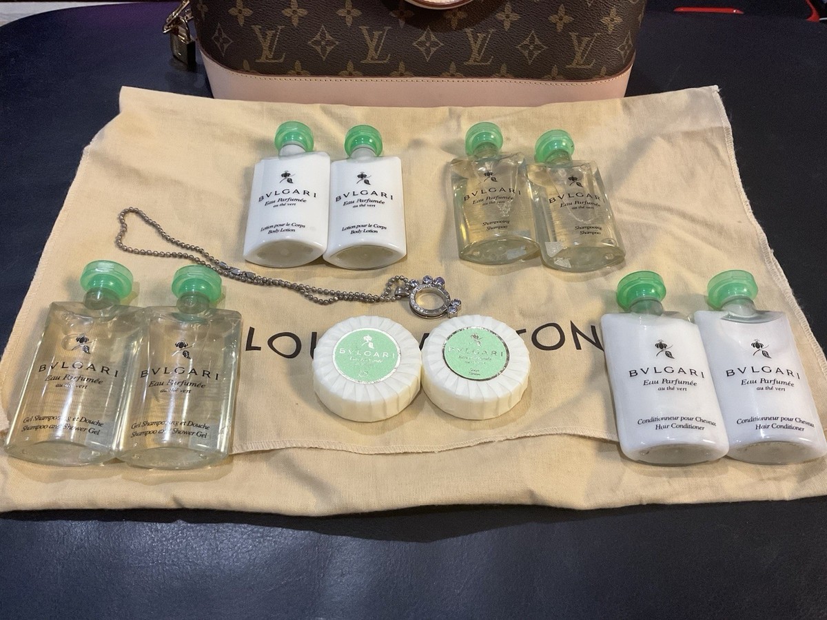 10) Bvlgari au the vert green tea body lotion gel shampoo