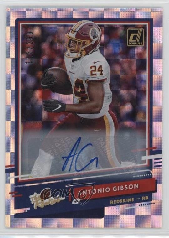 2020 Panini Donruss The Rookies Auto 113/299 Antonio Gibson #TR-AG Auto RC 1i7f