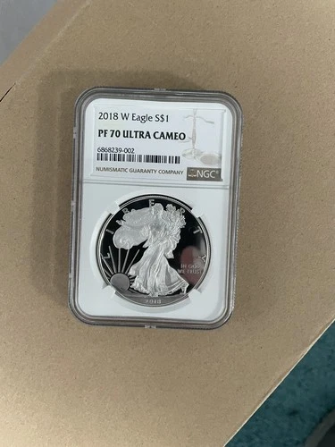 2018 W $1 1 Oz Silver American Eagle Proof NGC PF70 Ultra Cameo Brown Label