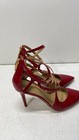 Michael Kors Women Heels 8 Red Patent Leather Strappy Pointed Toe Stiletto — photo 3