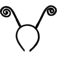 Plastic Butterfly Antenna Headband for Halloween Parties Black B Whimsical Style