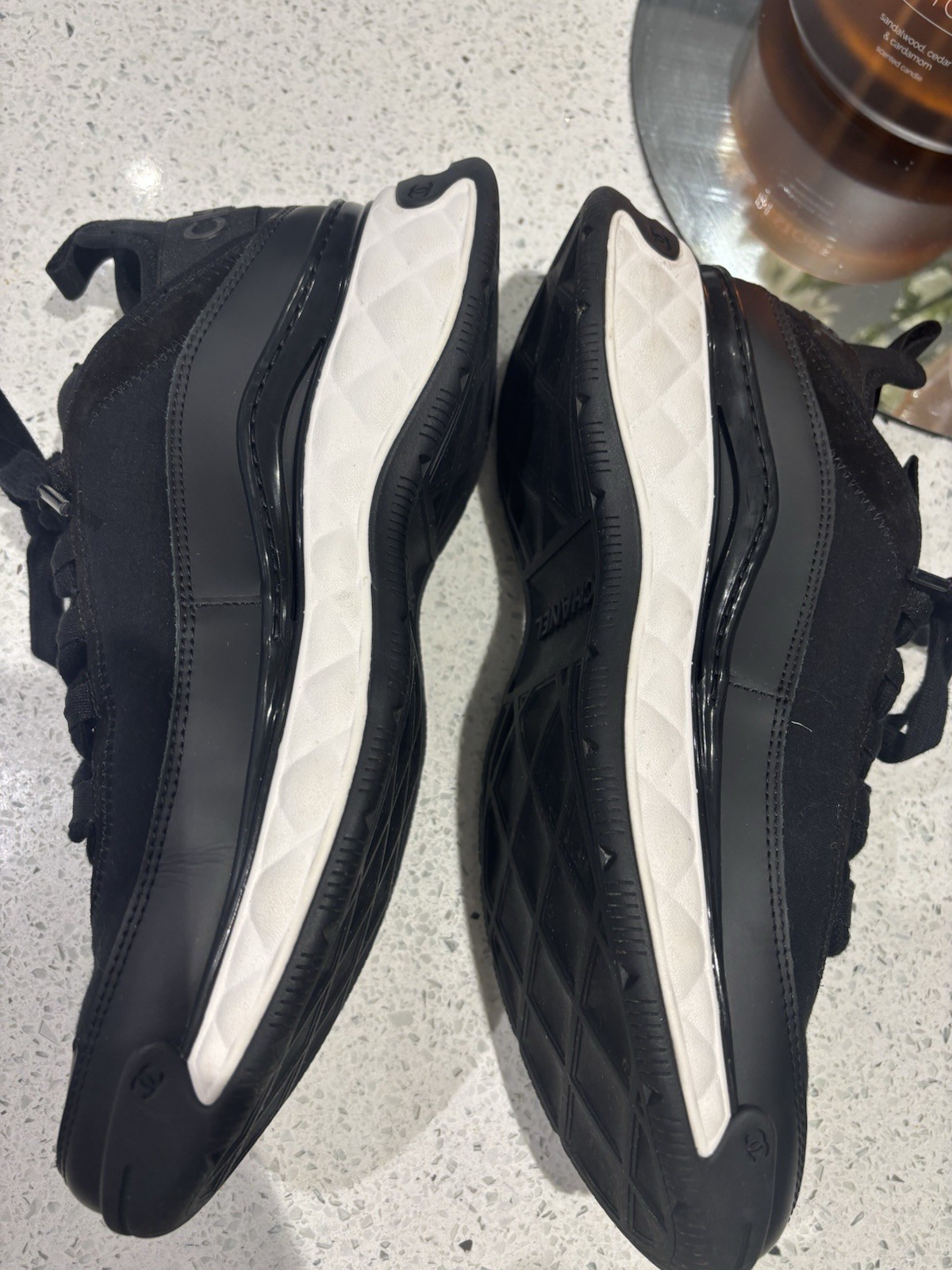 Chanel Blk/White CC Logo Trainers, UK8, Pristine, RRP£1575 image 10