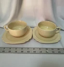 2 Vintage Fiesta *Riviera* *Cup & Saucer Sets* Ivory *Near Mint!*