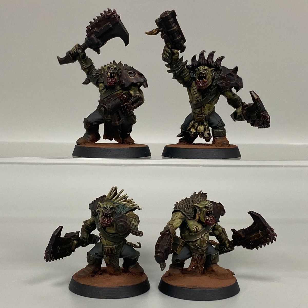 4 PAINTED BEAST SNAGGA BOYZ WARHAMMER 40K ORKS ORK GREENSKINS