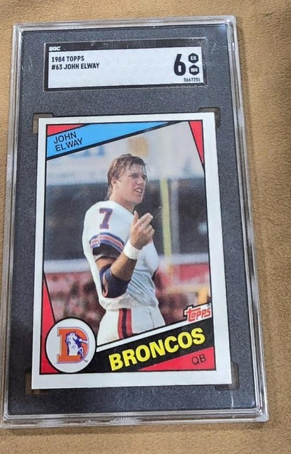 1984 Topps John Elway Broncos HOF RC SGC 6