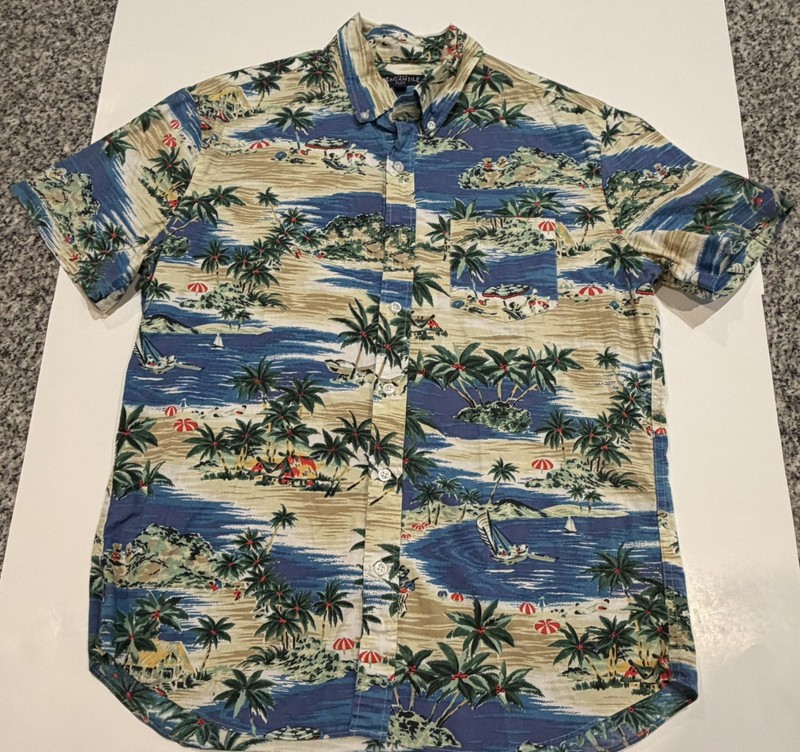 J Crew Mercantile Shirt large Tropical Print Short Sleeve Casual  Hawaiian 