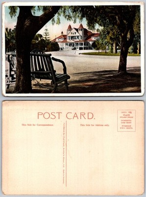 Large House Among Trees Postcard