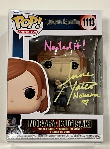 Anne Yatco Signed/Inscribe Nobara Kugisaki Funko Pop 1113 Jujutsu Kaisen JSA COA
