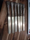 6 Vintage Sterling Gorham Buttercup  9 7/8 Inch Dinner Monogrammed Knives