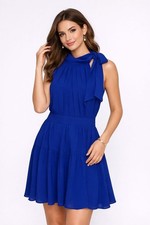 Express blue halter top midi dress USA Size 2.
