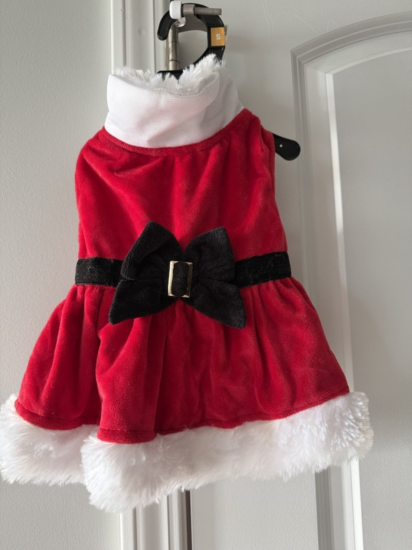 CHRISTMAS DOG CLOTHING SIZE S SMALL MRS. CLAUS CHRISTMAS DRESS - NEW WITH TAGS