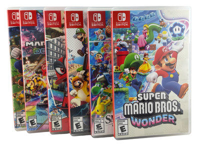 6 Pack Mario Nintendo Switch Replacement Cases Party Odyssey Super Smash Bros