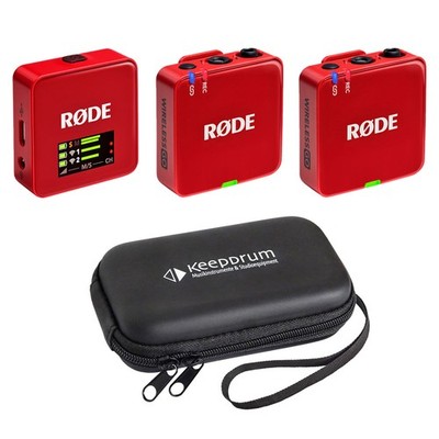 Rode Wireless GO Gen 3 Drahtloses 2-Kanal Mikrofon-Funksystem Rot mit Softcase