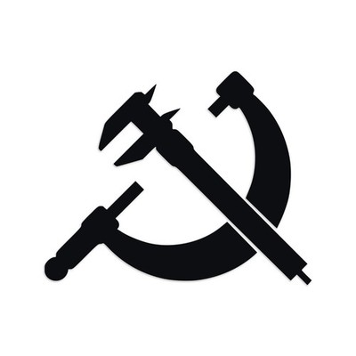 Crossed Calipers & Micrometer Decal   Mechanical Engineering Vinyl Sticker