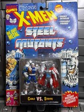 Product Image: Cable vs. Stryfe X-Men Steel Mutants Die Cast Metal Two Pack Toy Biz 1994 NEW