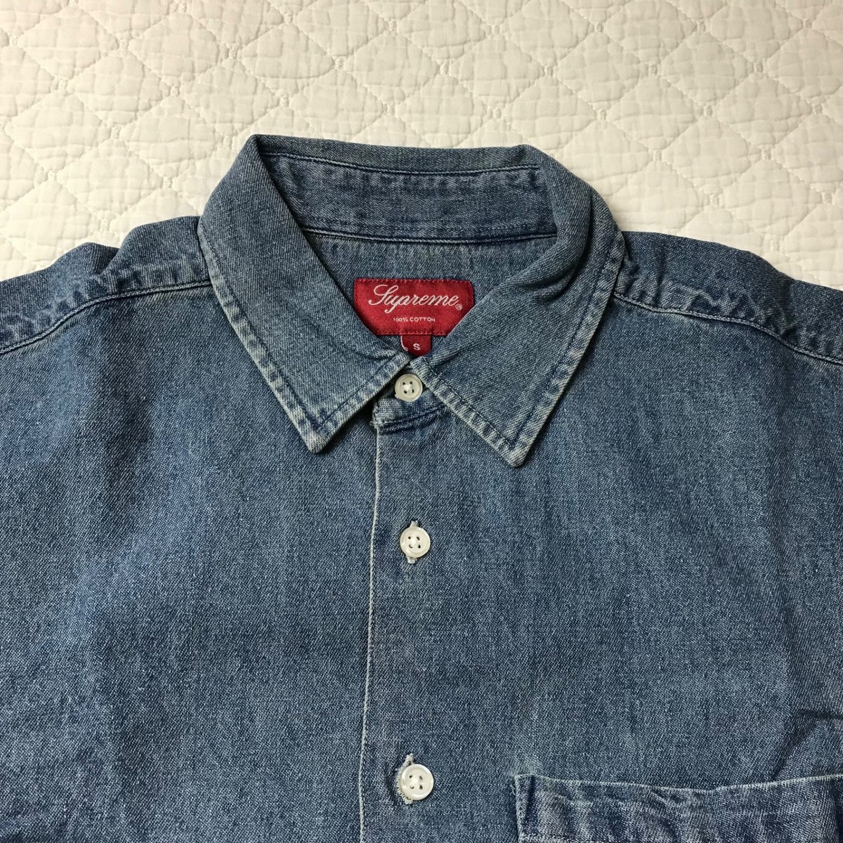Supreme Invert Denim Shirt Men's SZ Small Blue SS20 New | eBay