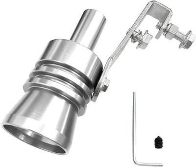Sound Whistle Exhaust Muffler Sound Booster, Car Roar Ma Size: XLColor: Silver
