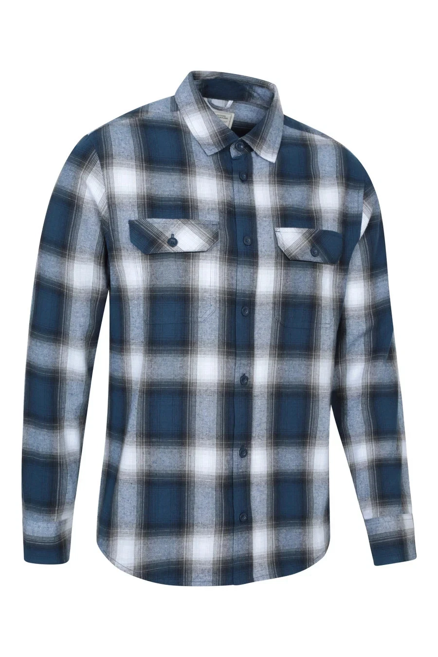 Men's Mountain Warehouse Trace Corn Blue Flannel Long Sleeve Checked Shirt BNWT