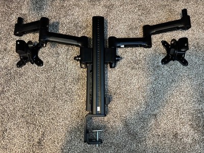 ATDEC Heavy Duty Dual Monitor Mount Tilt Rotate (AWMS-5940 & AWM-FF-B Clamp)