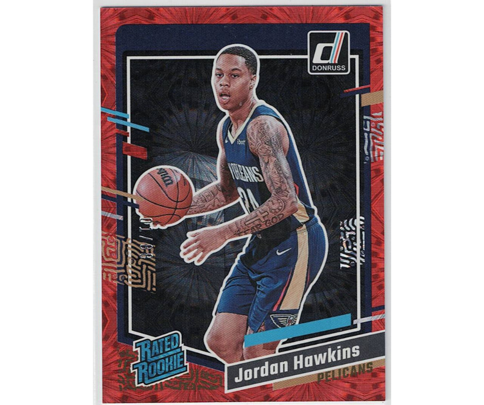 2023-24 Panini Donruss RC Red Fireworks /88 #219 Jordan Hawkins Pelicans