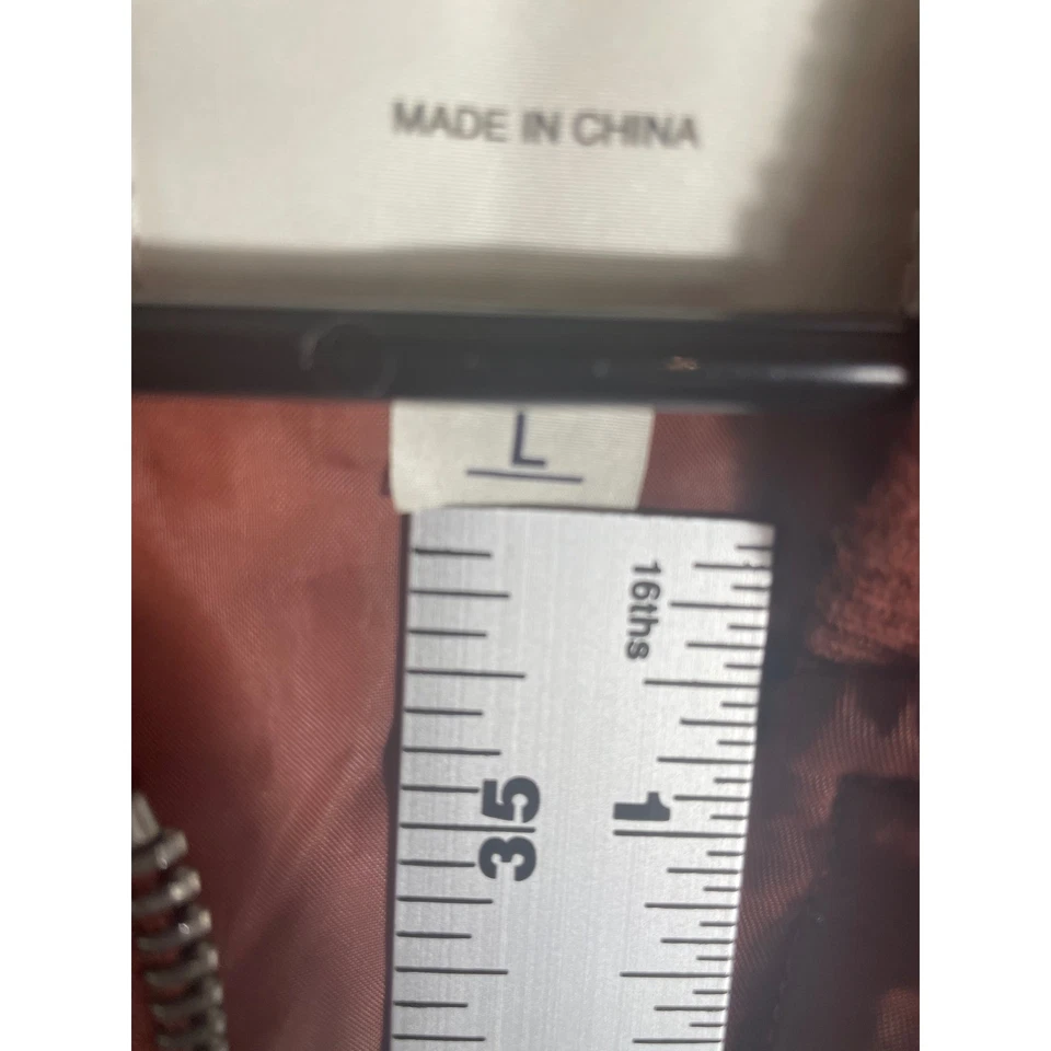 Chaqueta de bombardero moderna de diversión para hombre cremallera completa ligera L oxidada Foto 4 de 4