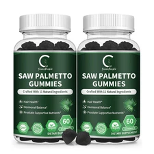 2x Saw Palmetto Extract, DHT Blocker for Hair Growth, Hormonal Balance Gummies