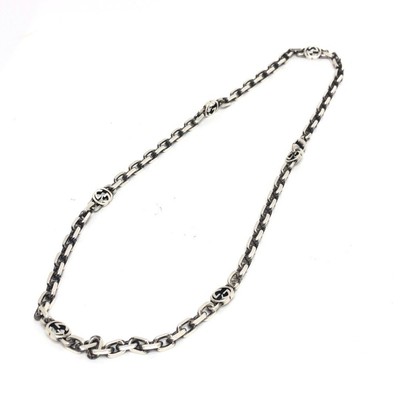 Gucci Interlocking G Chain Necklace Accessory Silver Chain Necklace SV925  Men's