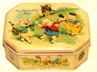 Metalbox Company England Cote D'or 3 Little Pigs Chocolate Tin 1950s