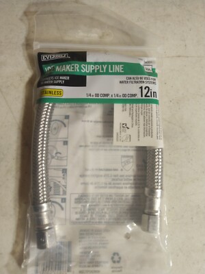 Everbilt Supply Line Stainless Steel 1/4'' x 1/4'' x 12'' 7253-12-14-2-EB